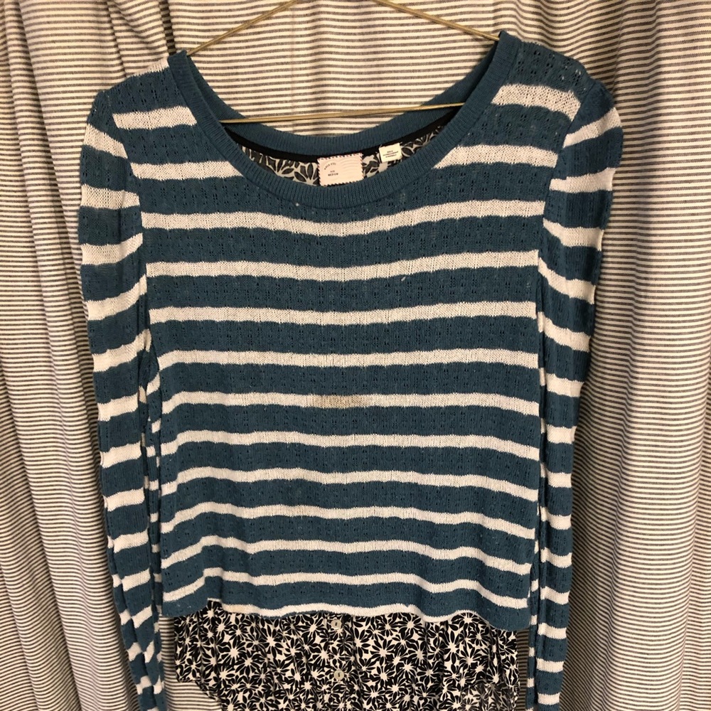 Anthropologie 9-H15-StCL Layered Sweater & Blouse
